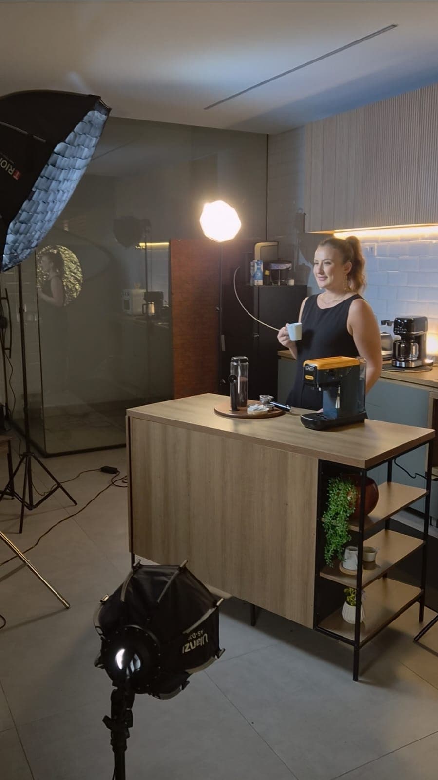 Set de cozinha dos Estúdios Mint preparado para captação de conteúdo